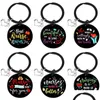 Chaveiros Lanyards 28Mm Colorf Nurse Day Preto Aço Inoxidável Chaveiro Pingente Presente Criativo Chaveiro Drop Delivery Fashion Accesso Dhjit