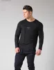 Men's T-Shirts Spring and Autumn New Men's Running Fitness Slim Long Sleeve Men's Gym Bodybuilding Mesh Red T-shirt Brand Fashion Sports Tops T230601