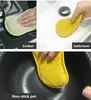 Steam Cleaners Mops Accessories 5PCS Double Sided Scrub Sponges for Dishes NonScratch Microfiber Sponge Non Stick Pot Cleaning Kitchen Tools 230531