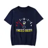 T-Shirts Cotton Casual I Need Beer Fun Cartoon O-Neck Loose fitting Men's Short Sleeve Top T-shirt P230601