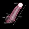 Massager Reusable Penis Sleeve Extender Cock Rings Delay Ejaculation Silicone Glans Cover Enlargement for Men