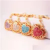 Ключевые кольца Beautif Hollow Out Love Heart Chains Holder for Car Keyrings Chic Lovers Lovers Sweetheart Pendant Drop Delivery Develry Dhpdm
