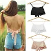 Blusas Femininas Thefound Moda Sexy Feminina Bralet Off Shoulder Colete Regata Camisa Sem Manga Blusa Casual de Verão Crop Tops