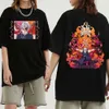 T-Shirts Demon Killer Muichiro Tokito Anime T-Shirt Moda Harajuku Hip Hop Erkekler Kısa Kollu Top P230601