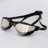 Occhiali professionali con involucro di ricambio ponte nasale antiappannamento UV vetro acqua occhiali da nuoto in silicone da uomo P230601