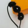 Аксессуары для волос Pompon Ball Hoop Sticks Hairsbeds Женская девочка натуральный меховой помпе