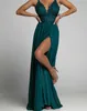 Abiti da festa Sexy scollo a V da donna Maxi 2023 New Satin Decal Italian Long Elegant Prom Graduation Dress P230531