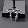 Stud Earrings Three-dimensional Cone Ear Buckle Men's Jewelry Trendy 925 Silver Male Personality Retro Hanging Hoops Accessories