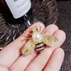 Pins Brooches Insect Brooch Women's Exquisite Rhinestone Multicolor Honeycomb Crystal Pin Tight Corset Clothing Accessories Jewelry Gifts G230529