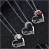 Kolye Kolyeleri Anneler Günü Kolye Moda Mom Letter Love Crystal Charms Ana Mücevher Aksesuarları İçin En İyi Hediye Dalgalanma Teslimat Dhbqk