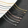 Pendant Necklaces Width 1mm/2mm Flat Chain Gold Color/Steel/Black/Rose Stainless Steel Necklace Vintage Chain Women And Man Jewelry J230601