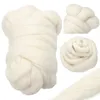 Fio 100g natural branco Roving costura DIY boneca fiada à mão feltro P230601