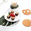 Table Mats 1pc Silicone Leaves Placemat Dining Mug Coffee Cup Cookies Anti-scalding Kitchen Placemats For Kids Tableware