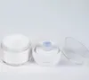 15 30g Blanc Simple Airless Cosmétique Bouteille 50g Acrylique Vide Crème Pot Cosmétiques Pompe Lotion Conteneur Classique