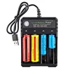 Bmax USB 18650 배터리 충전기 1 2 3 4 슬롯 AC 110V 220V 3.7V 충전식 리튬 반죽을위한 듀얼 충전