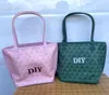 Bolsas de compras femininas sacolas de ombro composto tote bolsa real de um lado DIY faça você mesmo feito à mão personalizado personalizado A1