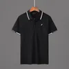 Polo de luxe t-shirt designer mens polo t-shirt à manches courtes revers lettré slim t-shirt mode hommes d'affaires chemise décontractée noir blanc simple col polo t-shirts pour hommes