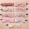 Accessoires pour cheveux 20 pièces/lot 15 Cm imprimés floraux arc bandeau bébé noeud nœud tête enveloppes coton tissu bandes élastiques bricolage