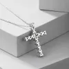 Высококачественные блокновые христианские панк -бриллианты Cz Cubic Cricconia Ожерелье Женщины Хип -хоп Ювелирные изделия Бриллианты Крестные ожерелья для женщин