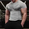 Herren-T-Shirts Herren-Muskel-T-Shirt Bodybuilding Fitness Männer Tops eng anliegendes T-Shirt Plus Big Size T-Shirt Compress Mesh Loose Short Sleeve T230601