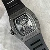 RM57 Superclone Active Tourbillon Jackie Chan Luksusowy na rękopis wina lufy winiarnia RM57-01 W pełni automatyczne mechaniczne zegarki mężczyzn 5 Dahw 2few Q1BI