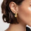 designer earrings for woman Stud Earrings Simple Water Drop Half Empty For Women 2024new Trendy Minimalist Chunky T Show Runway Jewelry Gifts earring accessory