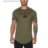 Herr t-shirts mode smal tshirt män gym fitness polyester t-shirt manlig anpassad tryck kort ärm tee skjorta toppar sommar sport träning skjorta t230601