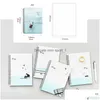 Notepads 4Pcs Coils Portable Notebook Mini Trumpet Pocket Notepad Spiral Travel Journal Book School Student Stationery Office Memo P Dh6D1