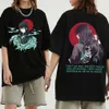 T-Shirts Demon Killer Muichiro Tokito Anime T-Shirt Moda Harajuku Hip Hop Erkekler Kısa Kollu Top P230601