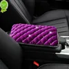 Nouveau MUNIUREN peluche strass voiture accoudoir Pad couverture pour accoudoirs Console centrale hiver chaud cristal universel voiture accoudoir boîte tampons