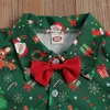 Clothing Sets Cute Boy Christmas Outfit Summer 1 To 2 Years Print Green Shirts Red Sorts Kids For Boys 3 Year Clothes