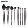 Borstar Zoreya 10st Makeup Brush Set Kit Soft Fiber Eye Face Makeup Brush Professional Cosmetic Tools Syntetic Hair Box Gift Eyeshadow