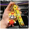 Schmuck Cartoon Animation Charms Schlüsselanhänger Rucksack Schlüsselanhänger Zubehör Kleiderbügel 4 Farben Drop Lieferung Baby Kinder Mutterschaft Otakz