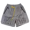 Rhude shorts masculino designer curto conjuntos de calças de treino solto e confortável moda ser popular 2023 novo estilo s m l xi poliéster solto
