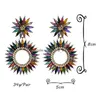 Dangle Lustre Colorf Cristal Boucles D'oreilles Classique Rond En Métal Bijoux Accessoires Pour Femmes Livraison Dhych