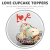 Forniture festive 12 pezzi Wedding Cupcake Topper Decorazione di San Valentino Party Pick Birthday Dessert Picks Toppers