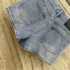 23SS FW Cotton Women Shorts Jeans الجينز مع خطاب شامل للطباعة الإناث من Milan Runway العلامة التجارية Cowboy Jersey Outwear Outwear Denim A-Line Hotty Hot Pants