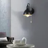 Wall Lamp Light Sconce Mount Fixtures Bedside Pull Chain Switch Industrial For Restaurant