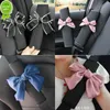 New 2 Pack Cute Bowknot Car Seat Belt Pads Seatbelt Protector Breathe Ice Silk Auto Seat Belt Shoulder Strap Covers Harness Pads