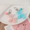 Ciondolo portachiavi a forma di cucciolo di bolla in acrilico carino Ciondolo portachiavi con animali creativi per auto da donna Portachiavi Accessori per gioielli Regalo