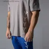 メンズTシャツ夏の新しいメンズカジュアルショートスリーフスポーツフィットネストレーニングTシャツメンズマッスルビルディングピュアコットンラウンドネックショートT230601