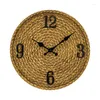 Horloges murales 30,5 cm rustique en rotin horloge charme artisanat chambre année décoration présent goutte