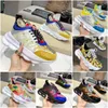 Designer de homens TriGreca Sneaker Women Chain Reaction Shoes Sapatos de pano de rede de borracha Casal moda moda grossa tênis tênis 35-46 s