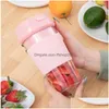 Fruits Légumes Outils Portable Mini Électrique Juicer Extracteurs Ménage Usb Rechargeable Mélangeurs Coupe Smoothie Maker Blender Hine D Dhsu3