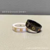 60% korting op designer sieraden armband ketting ring hetzelfde zwart wit keramiek Sterling Plated gouddraad paar ringnieuwe sieraden