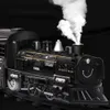 Simulação de Pista Elétrica/RC Modelo de Trem a Vapor Ferroviária Ferroviária Clássica Frete Trem Elétrico Pista de Brinquedo Menino com Fumaça Presente Infantil 230601