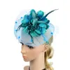 Cappello da sposa blu Maggie Maglie vintage Fiore Flower Ornament Piccola cappello Cappello Clip Tespaggio da sposa XMZ-0013-A