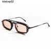 Japanese handmade all aluminum double beam polarized sunglasses men's large frame fashionable and cool personality