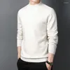 Men's Sweaters Autumn And Winter Sweater Men's Classic Casual Bottoming Red Half High Neck Pullover Men Loose Oversize