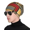 Bérets tricoté casquette femmes hommes printemps hiver élastique Funky fractale géométrique en forme avec guitare acoustique Art bonnets en gros